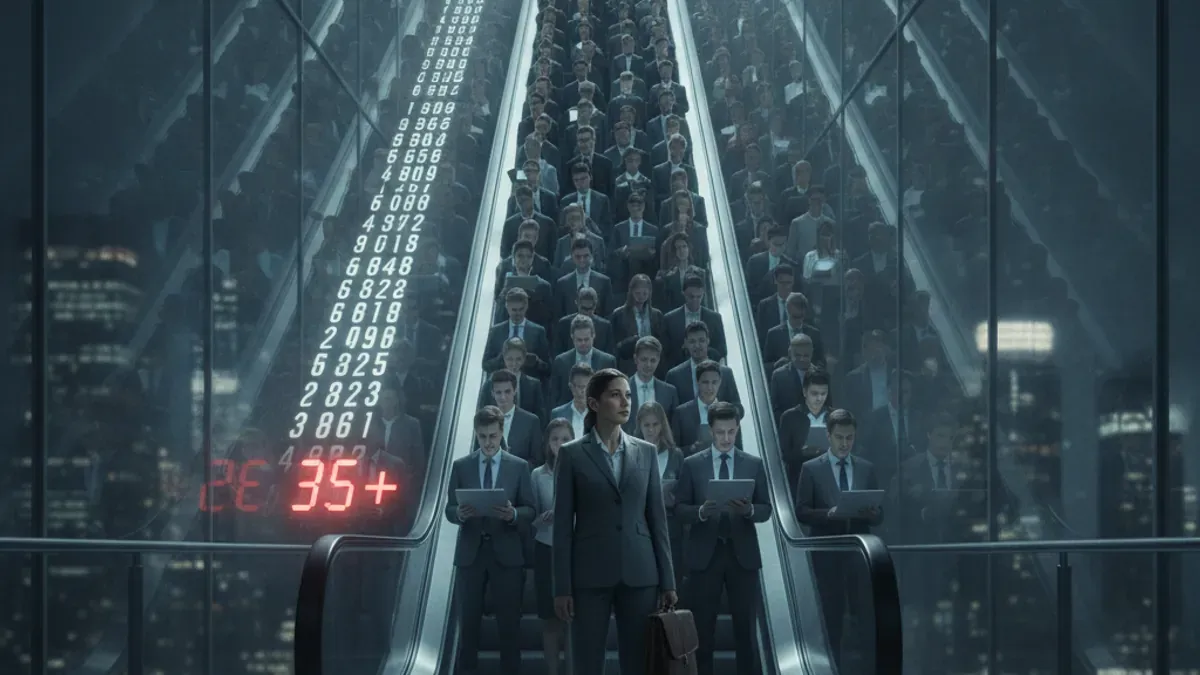 AI Generated Cover for: The 35-Year-Old Death Sentence: Why China's Job Market Eats Its Own