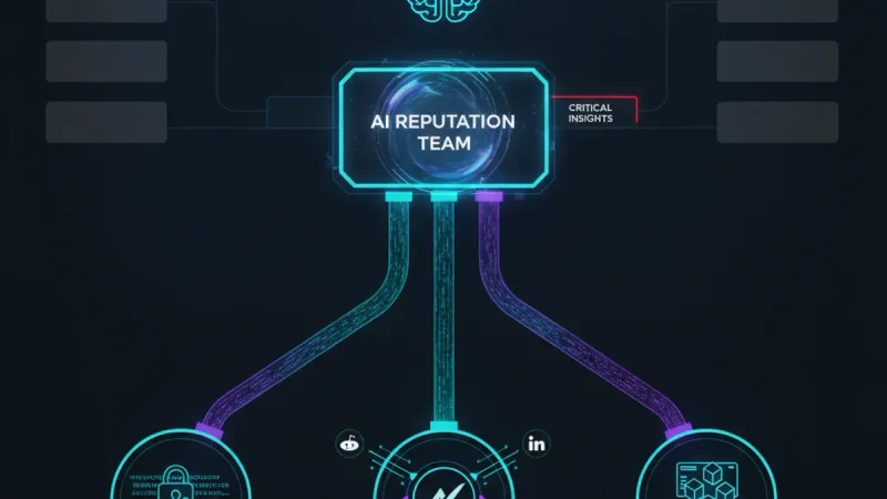AI Generated Cover for: The AI Reputation Team: Why Your Marketing Org Chart Is Already Obsolete
