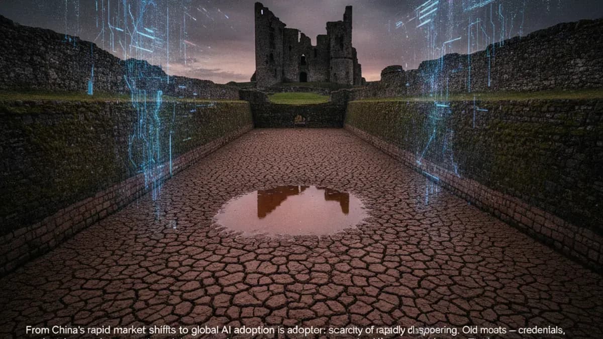 AI Generated Cover for: Your Career Moat Is a Puddle: What China's Blue-Collar Gold Rush Taught Me About AI