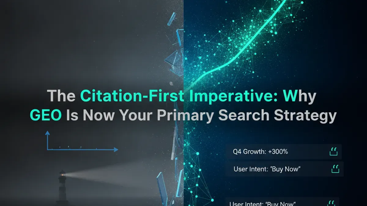 AI Generated Cover for: The Citation-First Imperative: Why GEO Is Now Your Primary Search Strategy