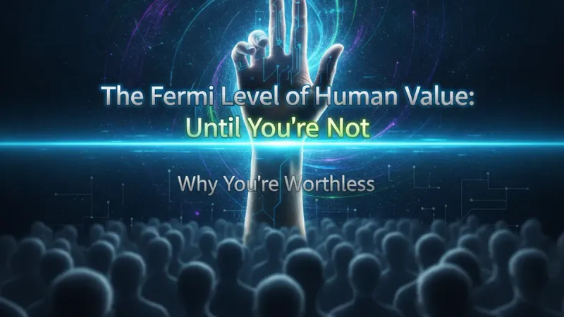 AI Generated Cover for: The Fermi Level of Human Value: Why You're Worthless Until You're Not