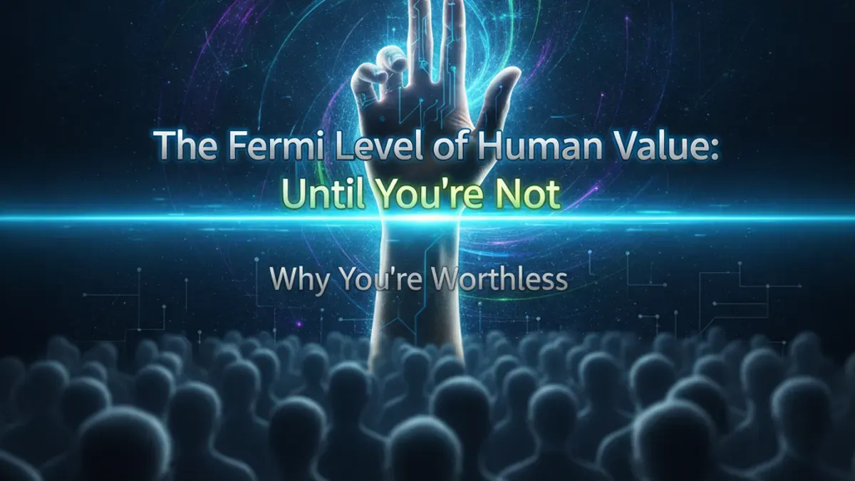 AI Generated Cover for: The Fermi Level of Human Value: Why You're Worthless Until You're Not
