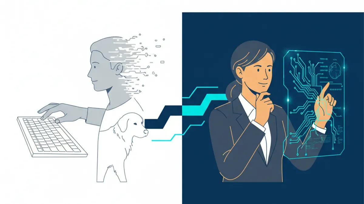 AI Generated Cover for: The Death of the "Golden Retriever" Employee: 4 Rules for Surviving the AI Economy