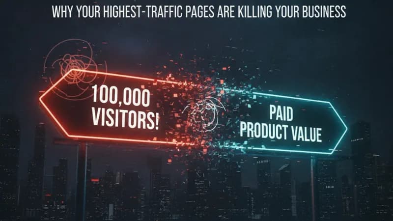 AI Generated Cover for: The Traffic Trap: Why Your Highest-Traffic Pages Are Killing Your Business